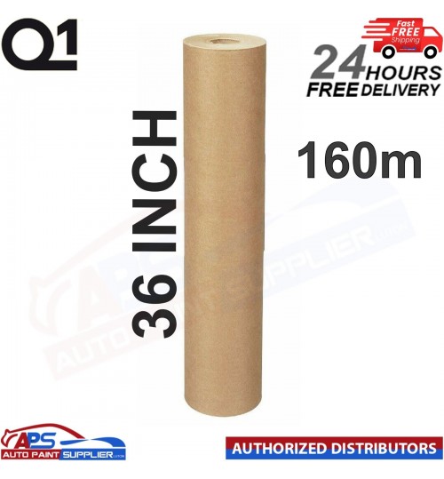 Q1 36'' BROWN MASKING PAPER 160M METER BODYSHOP PAINT REPAIR CAR REFINISH 160M